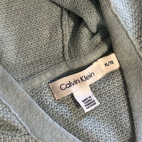 Calvin Klein Men’s Light Blue Lightweight Hoodie Sweater – Size XL - Picture 2 of 3